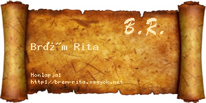 Brém Rita névjegykártya