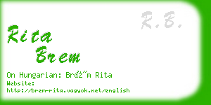 rita brem business card